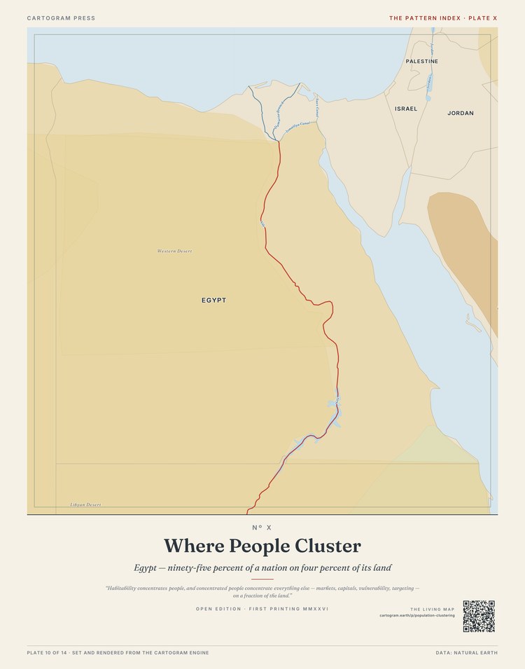 Plate X — Where People Cluster